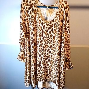 Women leopard tunic